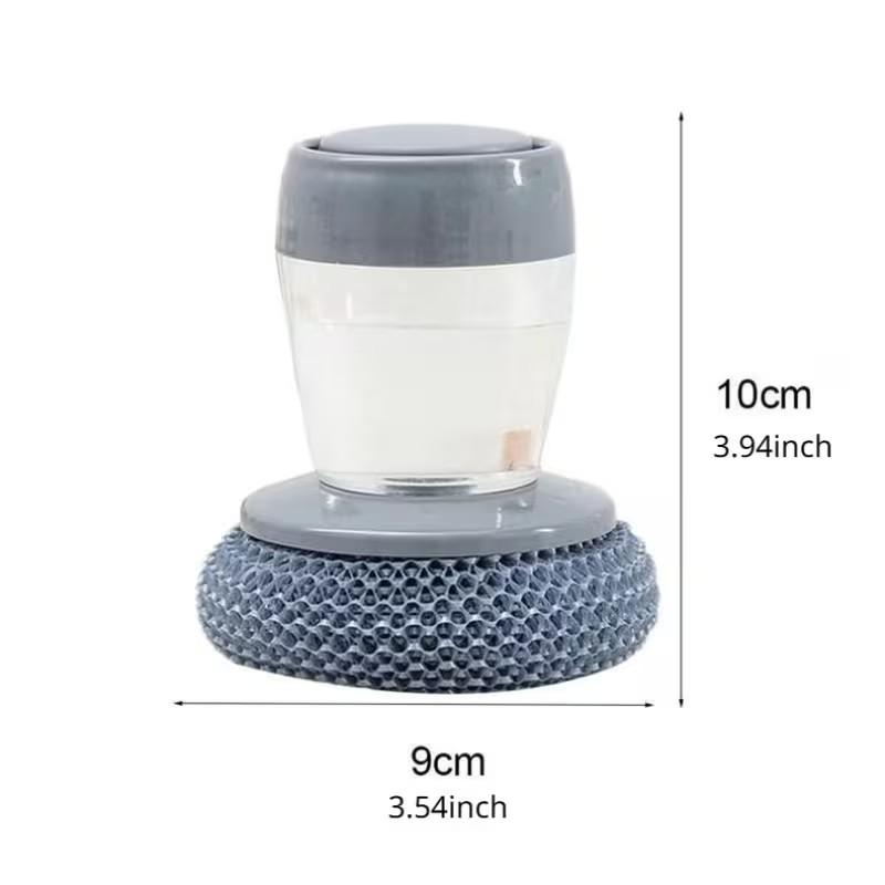 Automatic Liquid Soap Dispenser with Comfortable Handle, Hand Brush for Kitchen Sink Pot Bowl Cleaning, Easy-To-Use Dishwashing Tool