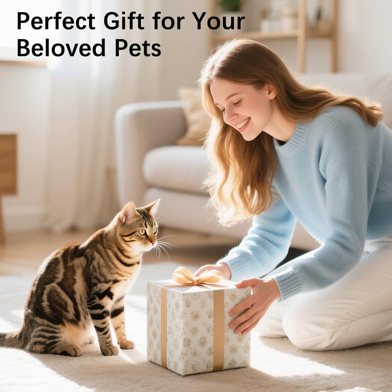 Pawaboo 9.45'' Cat Scratching Post, Cat Scratcher Tree Tower Scratching Posts for Indoor Cats, Sisal Kitten Scratch Posts Trees with Hanging Fluffy Balls and Track Balls, Furniture Protector Cat Toys Wood