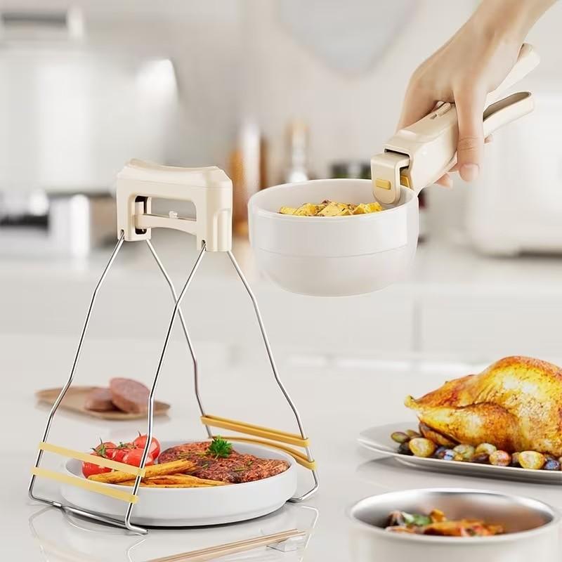Heat Resistant Bowl Clip, Non-Slip Kitchen Bowl Grabber, Anti-Scald Steaming Dish Holder, Safe Hand Protector, Must-Have Cooking Tool
