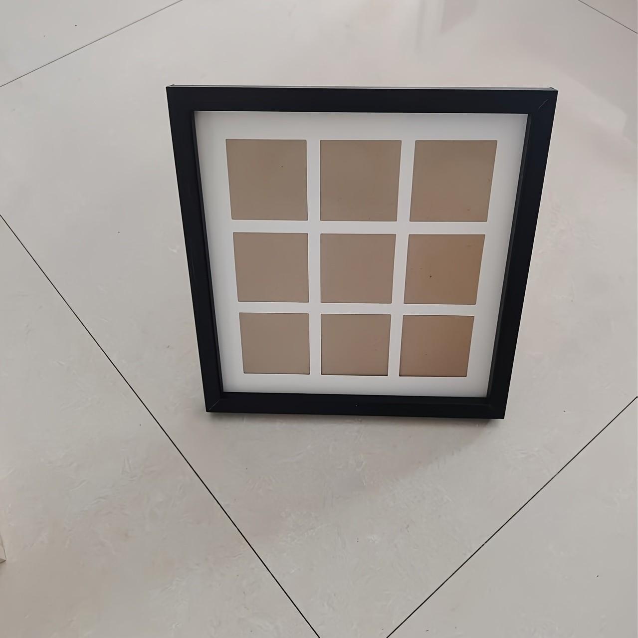 9-Grid Photo Frame, and Grid for Art Display, Home Decor for Living Room, Bedroom, Study, Dining Room, Unique Desktop Memory Art