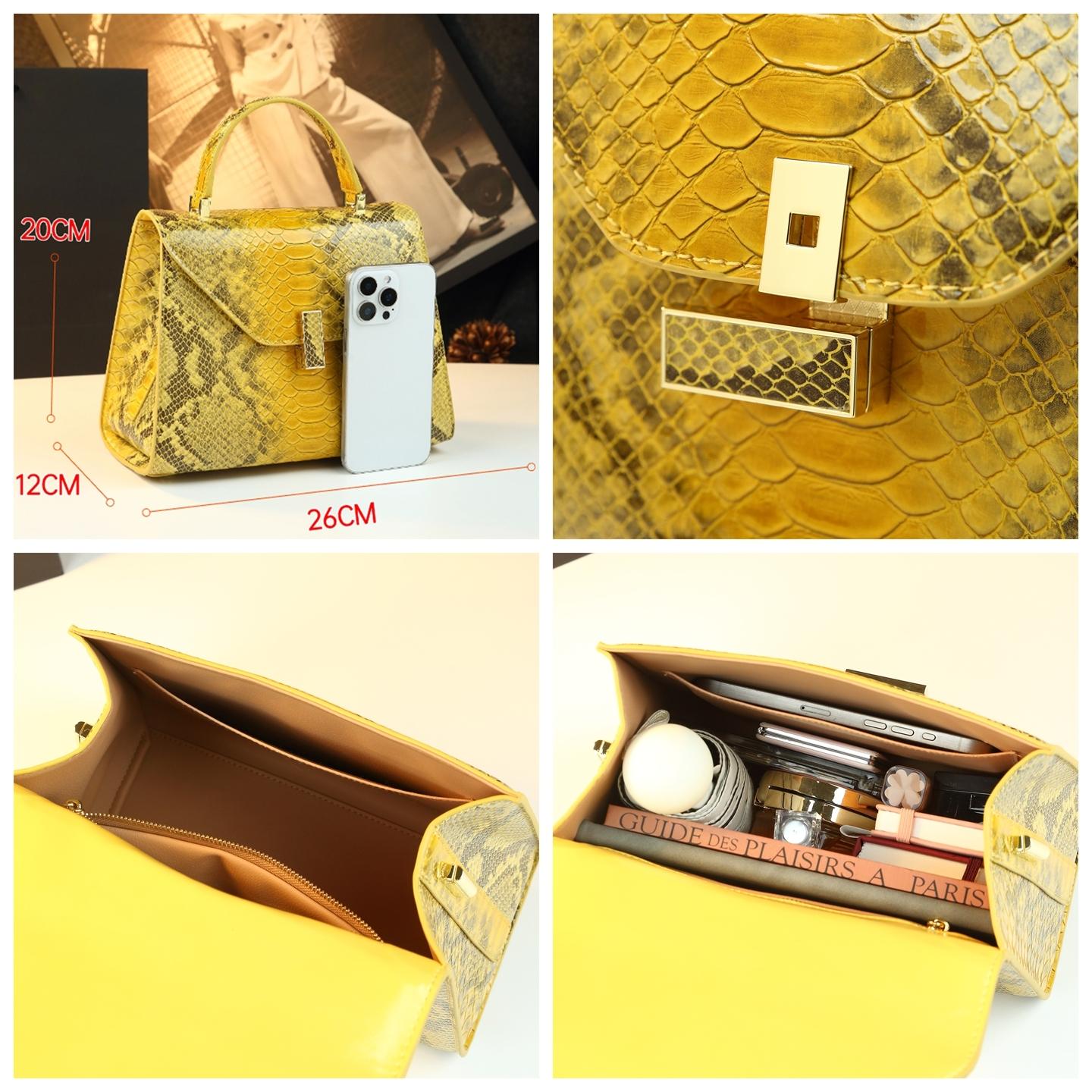 Elegant Snake Print Handbag, Luxurious Retro Small Square Bag, Chic Commuter Crossbody Bag, Unique Design Shoulder Bag