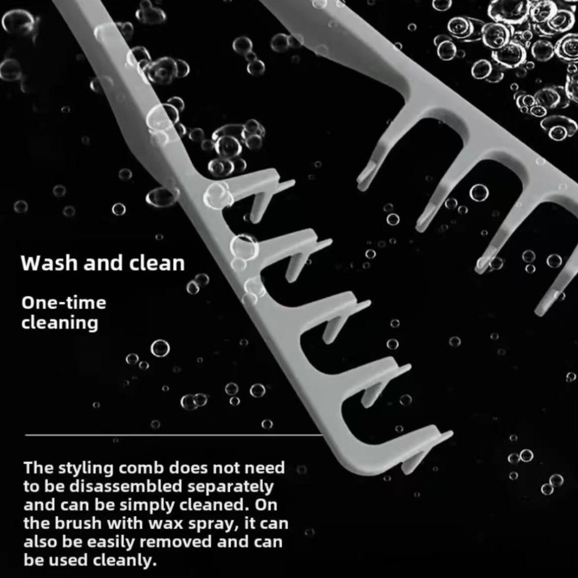 Olumizing Wide-Tooth Hair Styling Comb, 2-In-1 Fluffy Textured Tool, Root Volumizer, Korean Style, Seam Covering, Bang Hair Combs