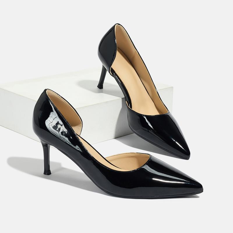 Comfortable, simple and elegant temperament women's singles shoes side empty slim heels women's high heels women's shoes