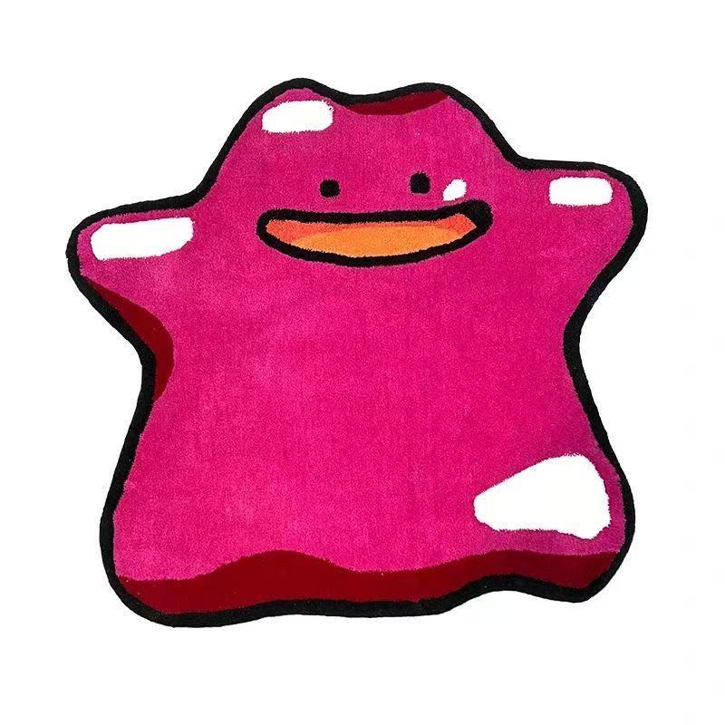 Creative Anime-Style Tufted Carpet, Soft Plush Non-Slip Rug for Bedroom Window Sills, Versatile Short-Pile Area Mat for Multiple Settings