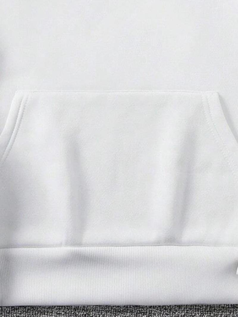 Men's Gothic Font Print Hoodie Set, Fitted Warm Winter, Street Style Jogger Pants, Comfortable No Match Needed