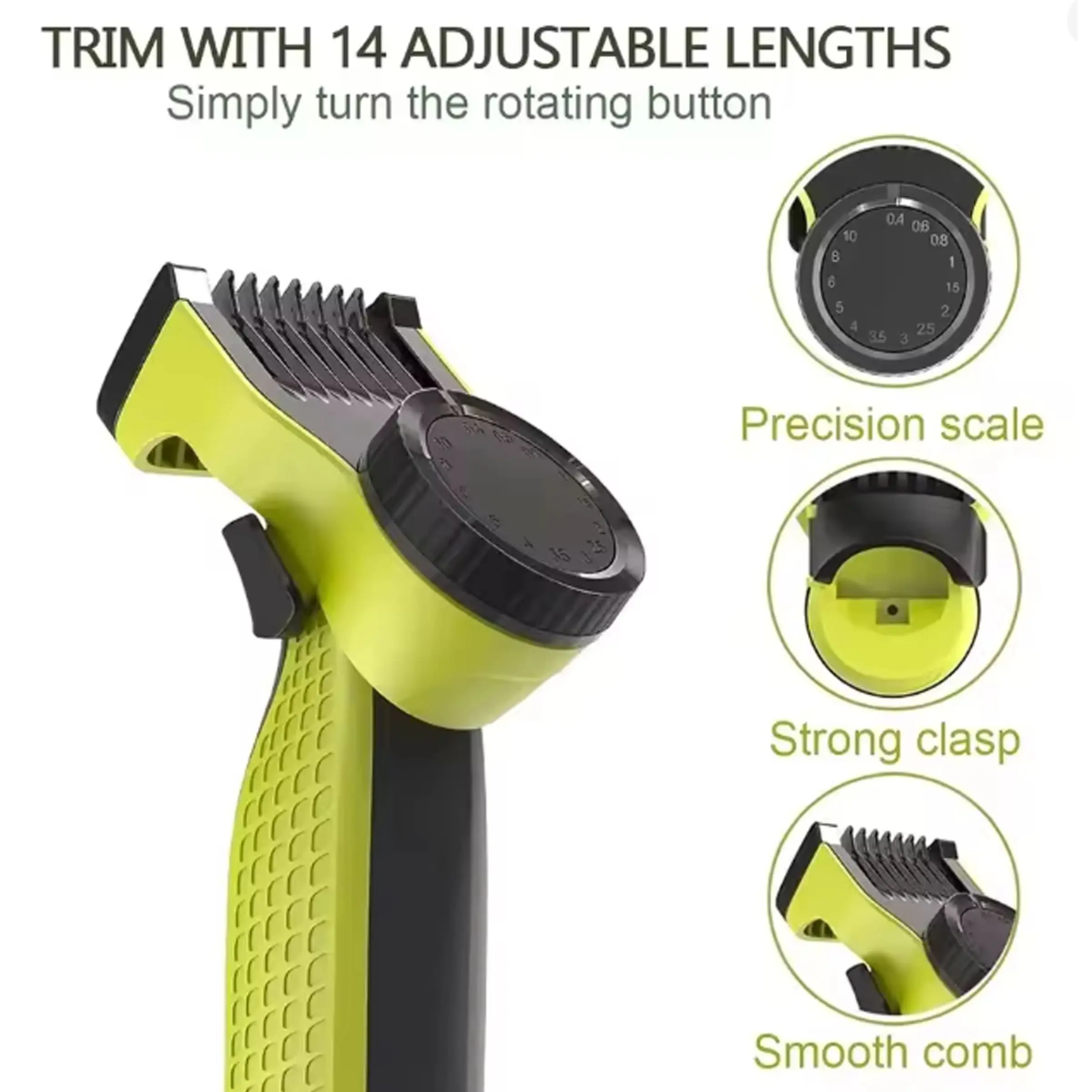 Adjustable Guard Comb for Philips Single Blade Trimmers, Fits Qp2520 Qp2530 Qp2620 Qp2630 Qp2724 Qp2834, 14-Length Options