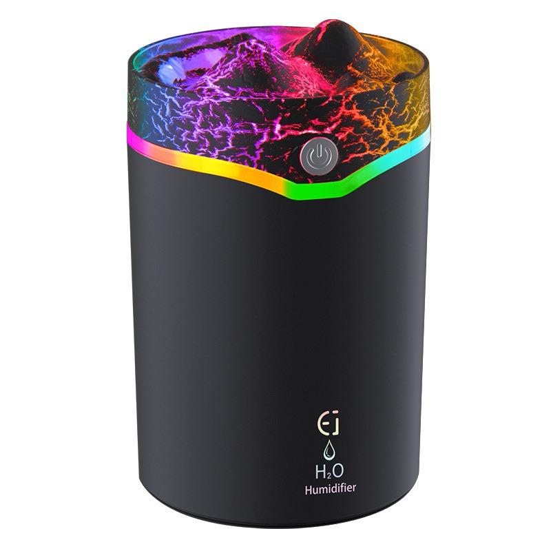 Volcano Simulation Aroma Lamp Humidifier, Home Bedroom Desktop Silent Mist Spray, Colorful Atmosphere Light, Quiet Water Sprayer