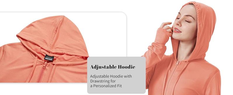 LETAOTAO Thin Summer Jackets For Women Womens' Lightweight Zip Up Hoodies Stretch