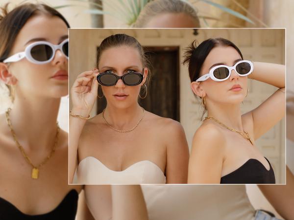 SOJOS Small Retro Oval Polarized frame for Women Men 90s Vintage UV400 Protection Sunglasses