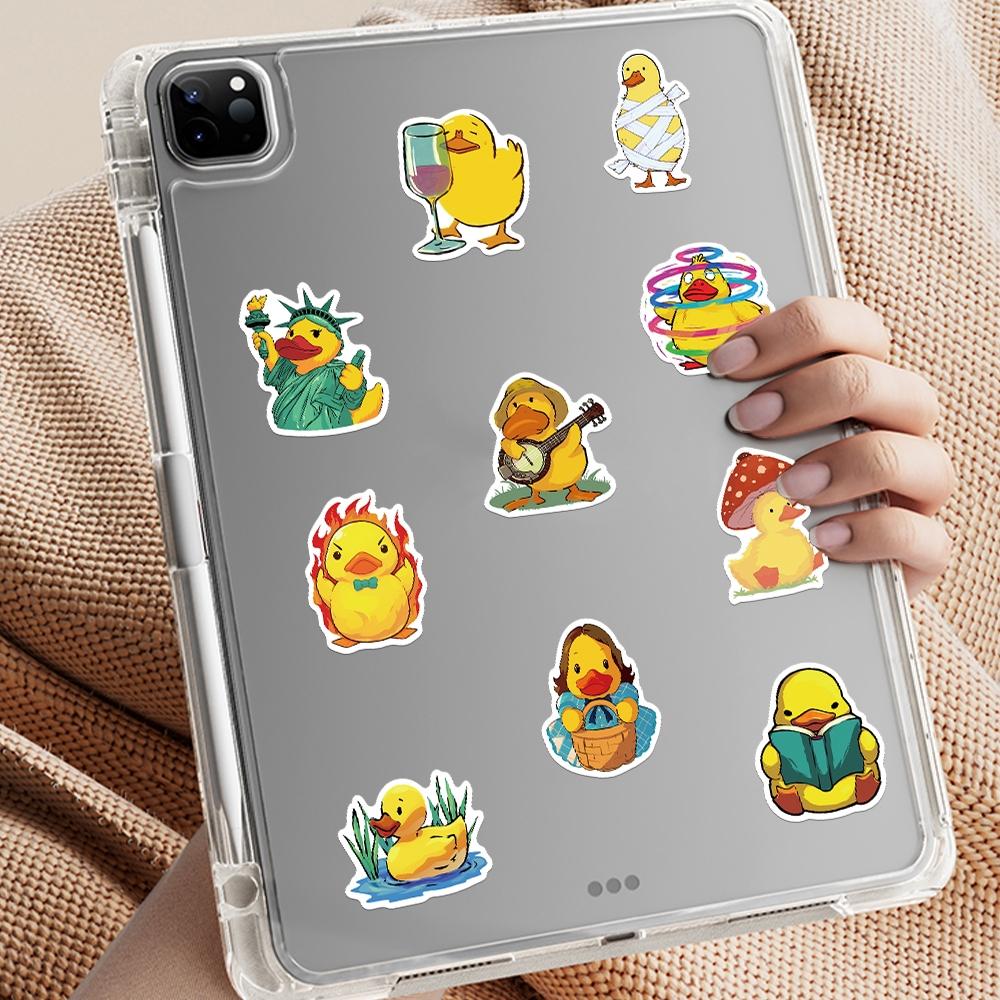 50PCS Little yellow duck Aesthetic Vinyl Stickers Pack for Laptop Water Bottle Phone Case Skateboard Journal Scrapbook DIY Decoration