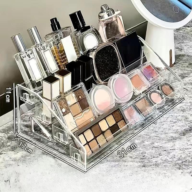 Clear Acrylic Display Stand Multi-Tier Step Riser Shelf for Collectibles, Anime Figures, Badges, Pops & Figurines – Versatile Organizer for Home, Retail & Live Stream Showcase, Dustproof Display Rack for Desk Storage & Collection Exhibition