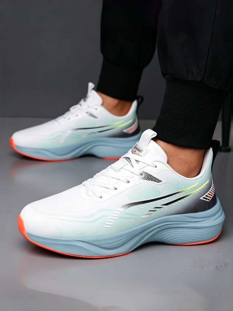 Men's trendy waterproof leather sneakers. Gradient leather surface, resilient cushioned sole and tough anti-slip treads, great for commuting, jogging and light workouts.