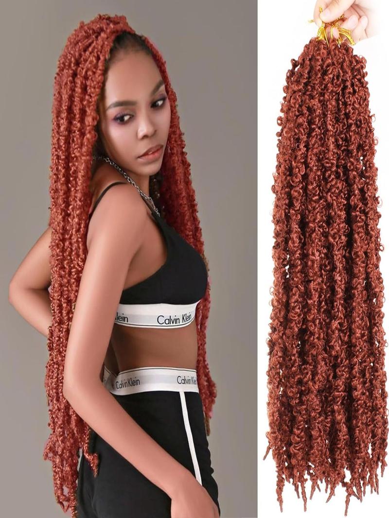 Butterfly Locs Crochet Hair Extensions 24pcs, Professional Styling Accessories, Faux Locs Braids, Non-Knotting, African Braids, Unisex, Festival, Party, Stage Performance