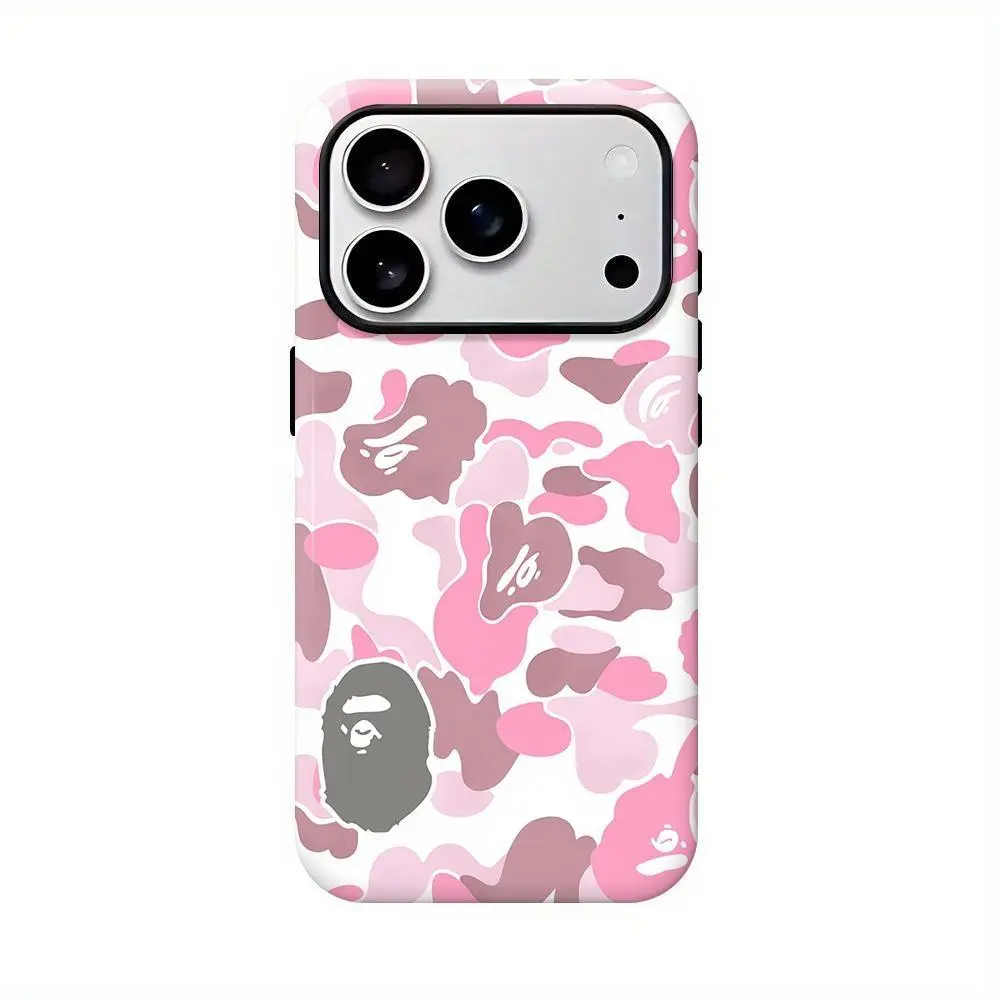 Camo Streetwear Protective Phone Case for iPhone 17/16/15/14/13/12/11 ProMax/Plus, Hard Shell Phone Accessories with ImpactResist Dispersion Tech, Flexible Rubber Liner, Glossy UV Protection 2-Piece Design