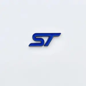 3D Metal ST Logo Badge Decal Car Steering Wheel Emblem For Ford Focus MK2 MK3.5 MK4 Kuga Puma Fiesta ST Sticker Accessories