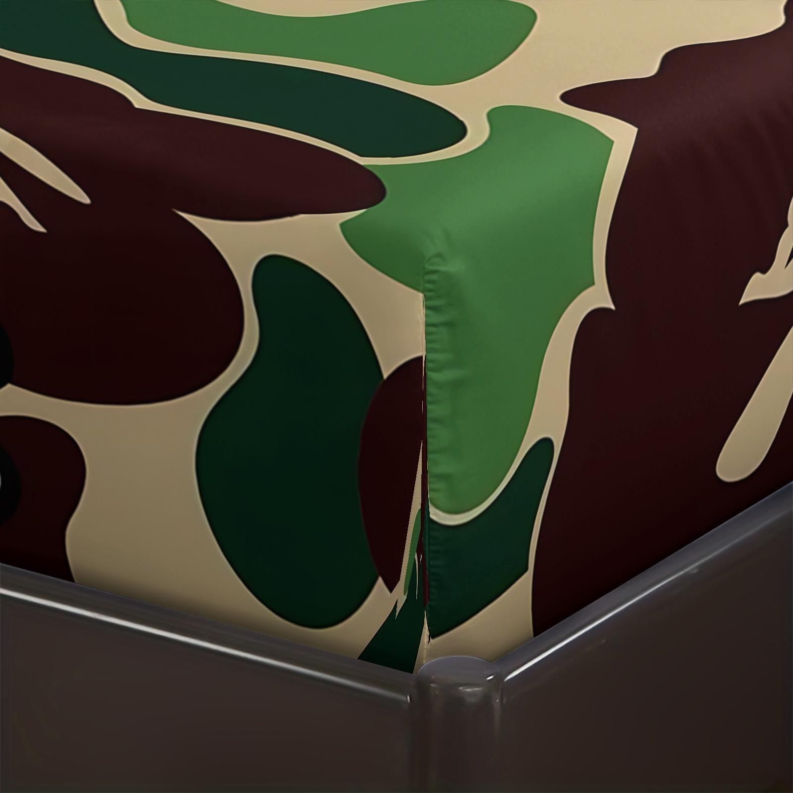 3Pcs Camouflage Cartoon Character Fitted Sheet Set, Playful Military-Inspired Bedding Sheets with Colorful Animals, Durable and Soft Fabric for a Whimsical Bedroom Makeover, Perfect for Kids and Trendy Decor!, No Pillow Core