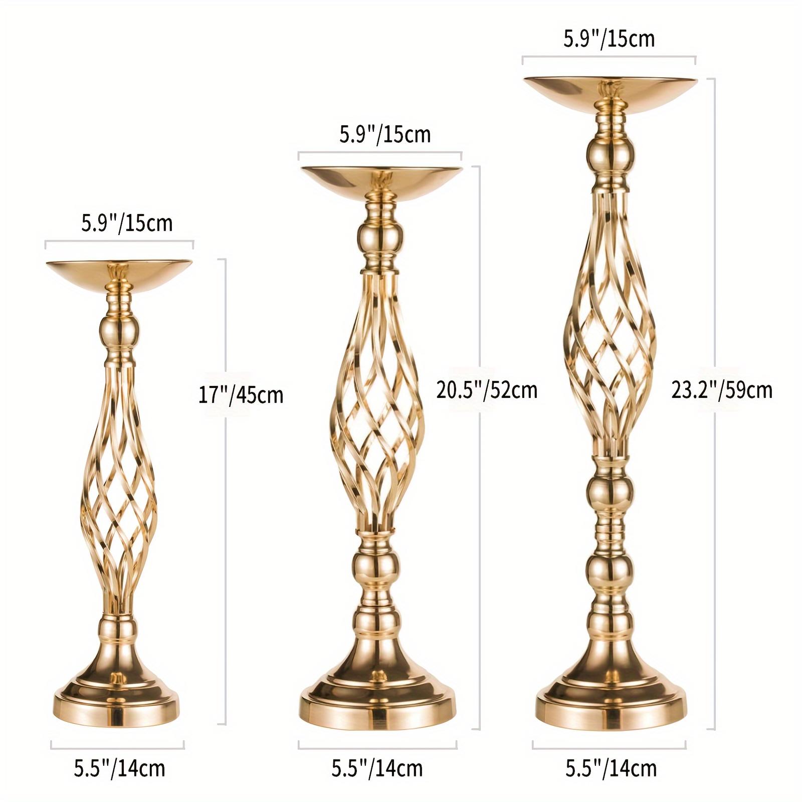 10pcs, Perfect Wedding Banquet Table Centerpiece, Elegant Metal Small Vase, Golden And Silver Bohemian Artificial Flower Decoration Bottle, Multifunctional Flower Stand Candlestick