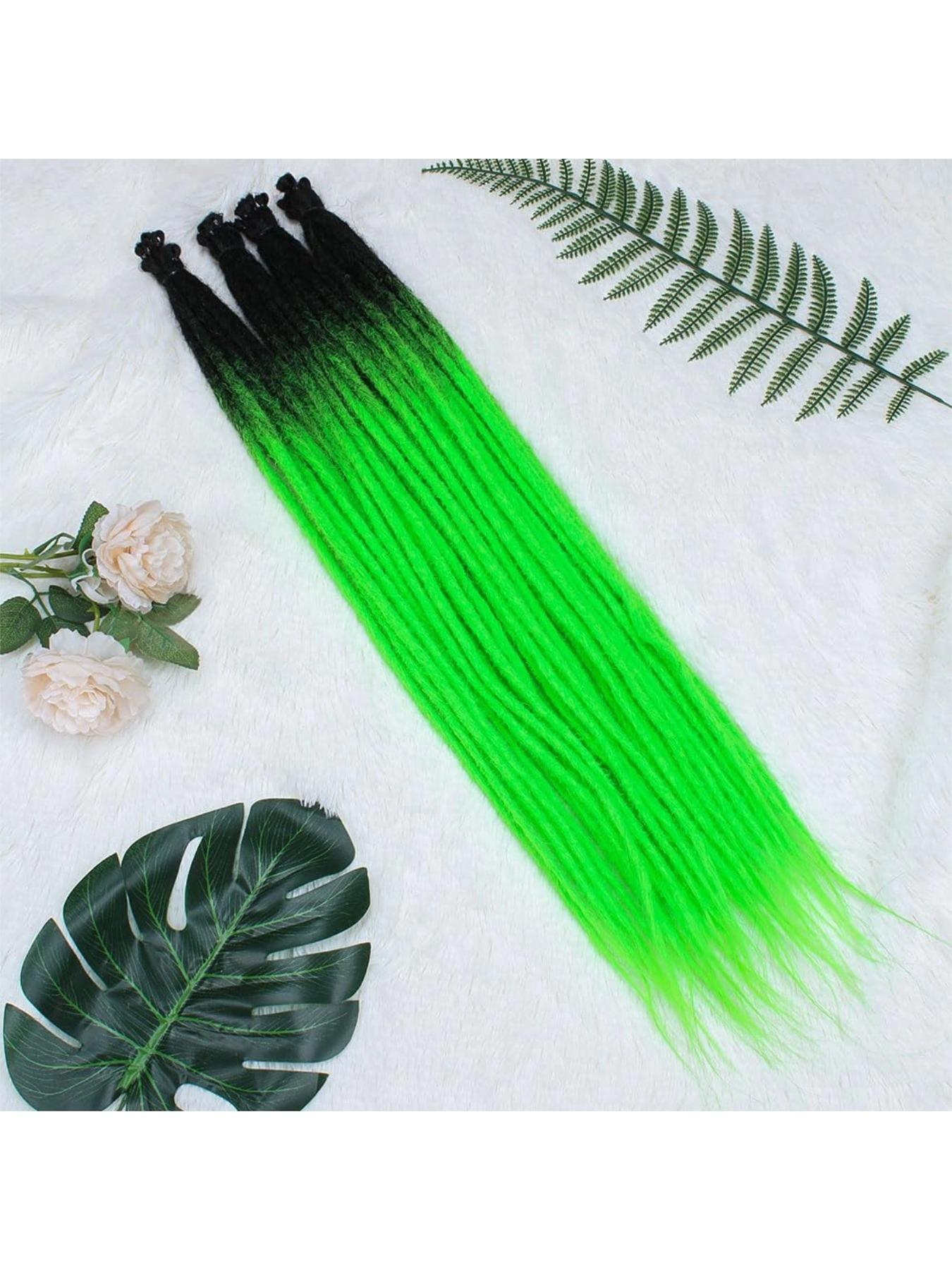 40 pcs Violet Red Dreadlock Extensions, 22" Synthetic Braiding Hair Crochet Dreads Extensions 100% Handmade Single Ended Dreads Thin 0.6cm Width Reggae Style Dreadlock for People