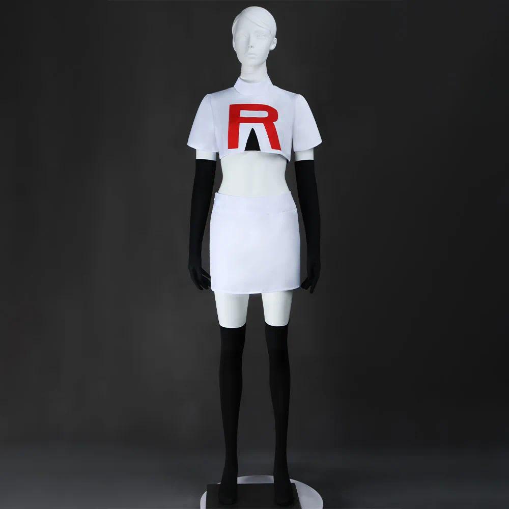 Anime Jessie and James Cosplay Costume Team Rocket Jessie Musashi James Kojirou Halloween Cosplay Costume Full Set Women Men