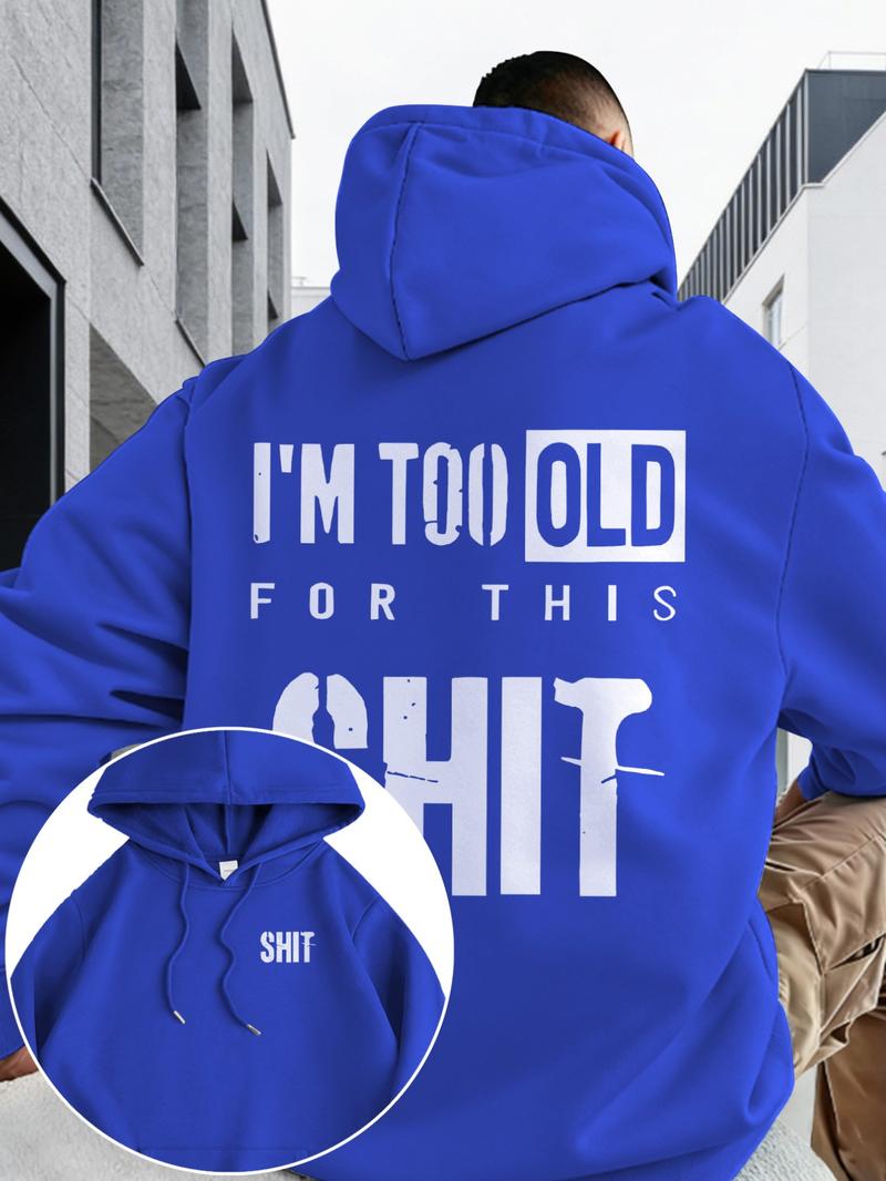 Men's Fall Winter Hooded Sweatshirt, Emotion Style Print, Casual Fitted Design, Drawstring Pocket, Warm Multi-Color Options Men's Fall Winter Hooded Sweatshirt, Emotion Style Print, Casual Fitted Design, Drawstring Pocket, Warm Multi-Color Options