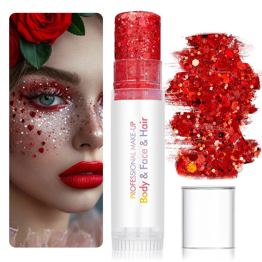 Single Pack Diaoni Magic Party Glitter Stick, Christmas, Easy Application, Long-Lasting Shine, Multi-Use for Face, Neck, Body, Cosplay, Parties, Music Festivals