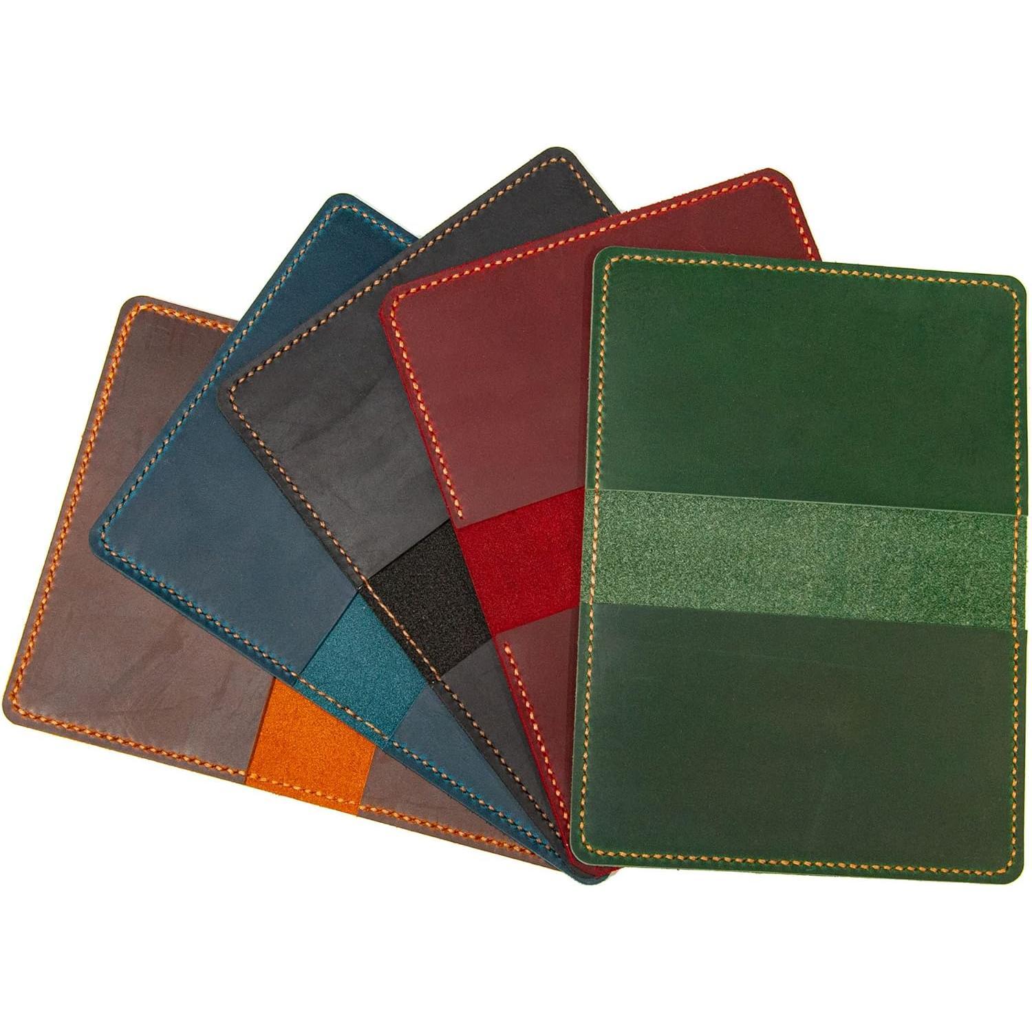 Leather Journal Cover for Moleskine Cahier Notebook Pocket size 3.5" x 5.5" Refillable Pocket Cover (Brown)