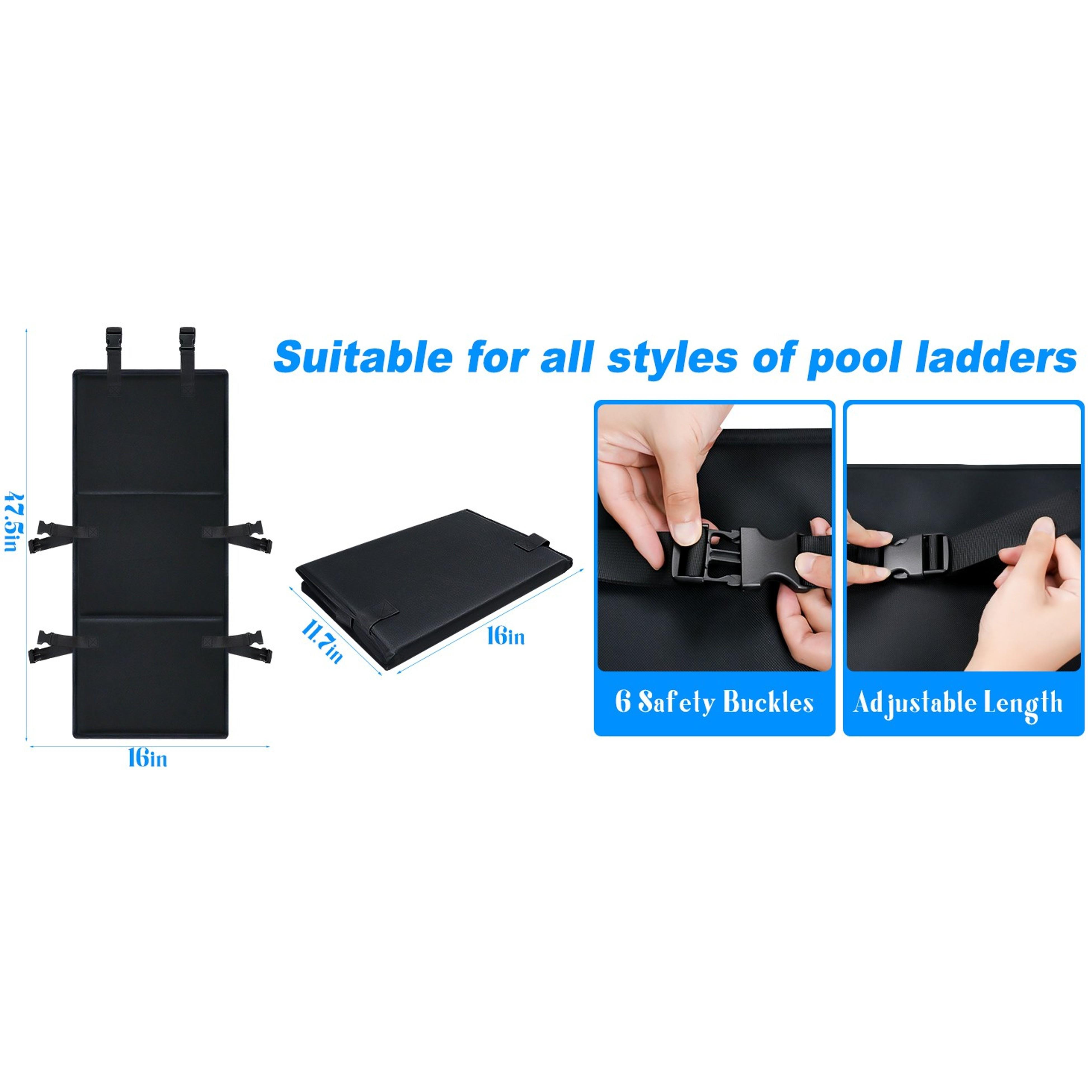 Pool Ladder Protector Cover 15x31.5in, Guard for Above Ground Pool to Prevent Kids from Climbing and Falling, Bunk Bed Ladder Guard Protector