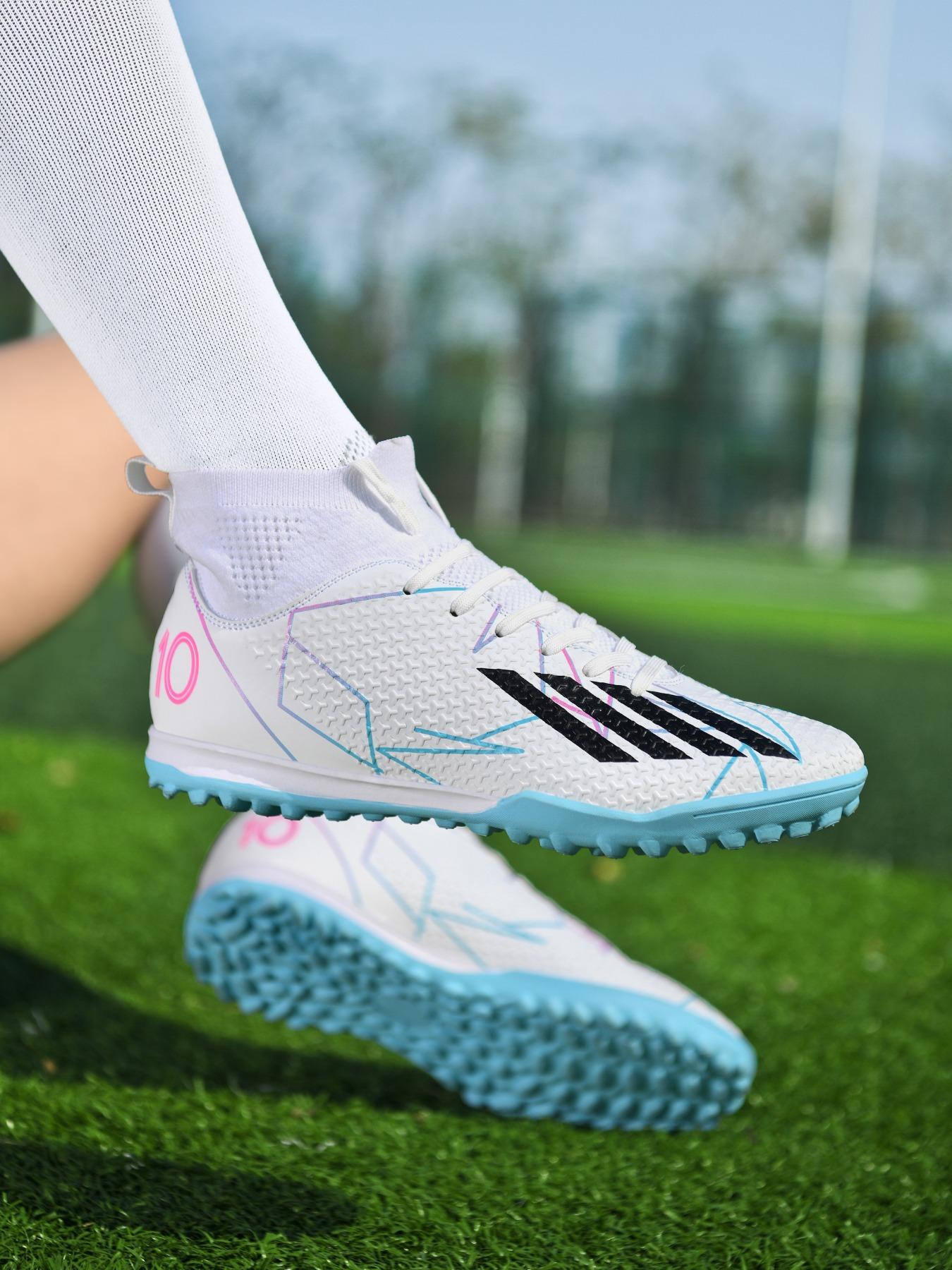 New Unisex Soccer Shoes, World Cup Ag Long Studs Anti-Slip Training Boots, Outdoor Grass Football Cleats, Professional Sports Footwear