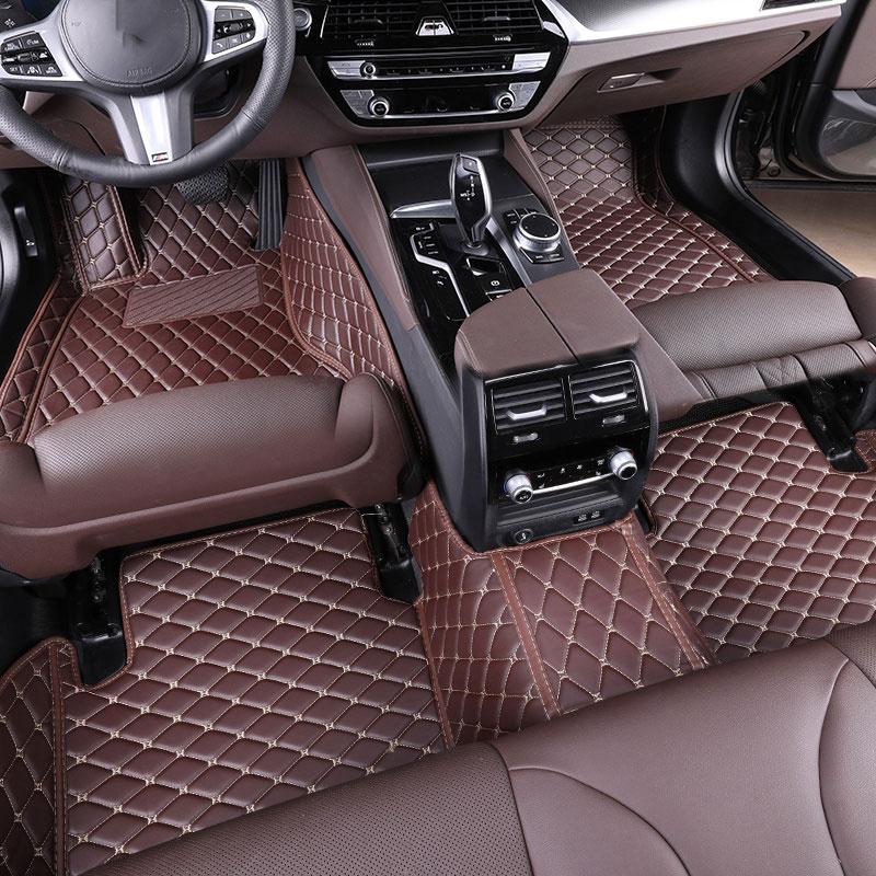 Car floor mats are suitable for Nissan Juke、Pathfinder R51、March、Tiida、Qashqai、d40、Versa、Kicks、Patrol、X Trail T32、Note E12、Teana j32, PU leather car floor mats, wear-resistant and anti slip mats, car interior accessories, not sold in the UK