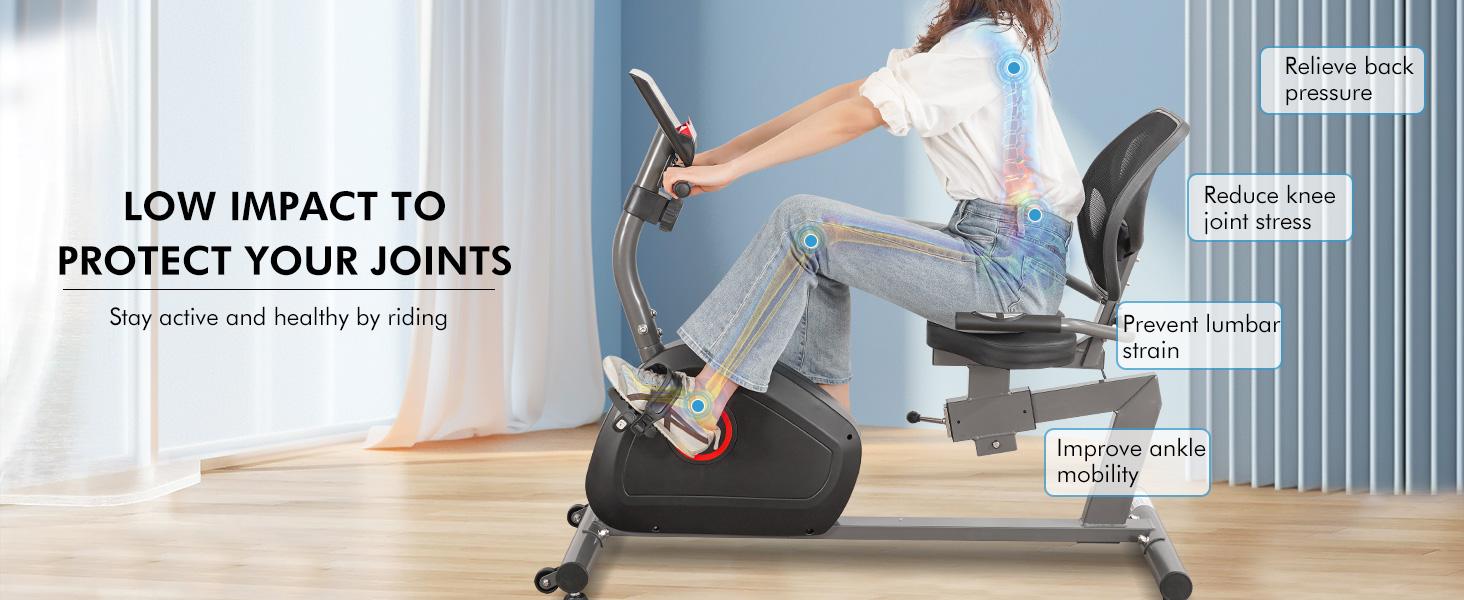 Recumbent Exercise Bike for Home Stationary Bike Sturdy Quiet 8 Levels Recumbent Bikes Large Comfortable Seat Heart Rate Handle & iPad Holder for Gym Seniors Adults Recumbent Exercise Bike for Home Stationary Bike Sturdy Quiet 8 Levels Recumbent Bikes Large Comfortable Seat Heart Rate Handle & iPad Holder for Gym Seniors Adults