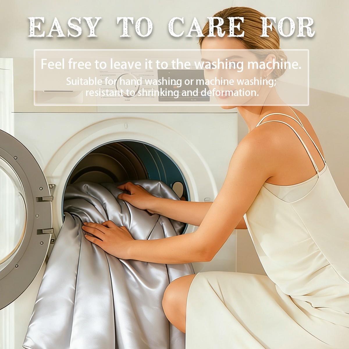 6-piece 100% polyester satin bed sheet set, including (1 fitted sheet + 1 flat sheet + 4 pillowcases), complete bedding set, solid color, machine washable - bedroom essentials, suitable for single, double, king, and queen size beds.