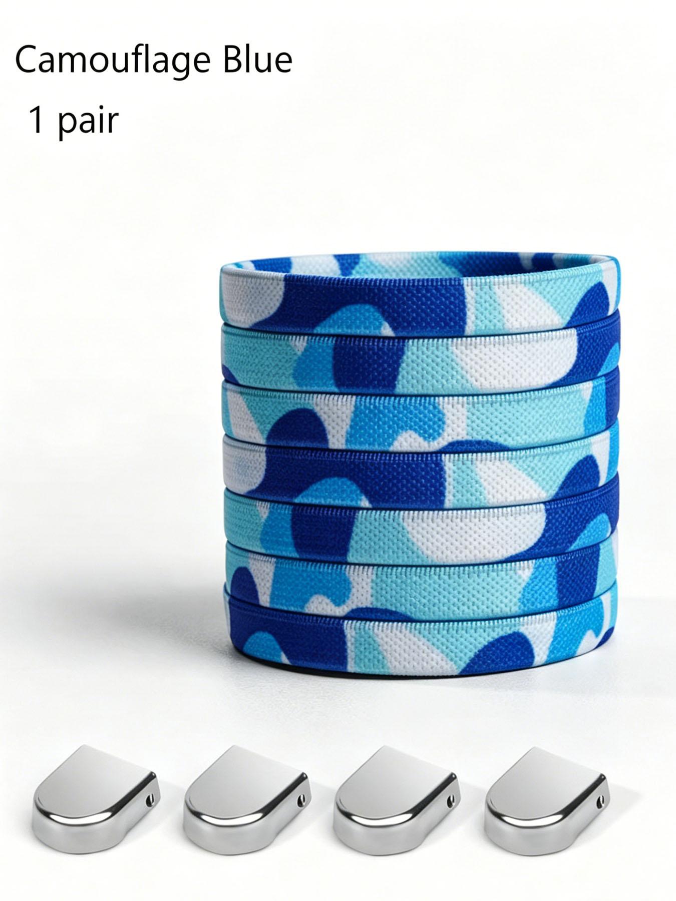 Dreamy Tie-Dye Lazy Shoelace, No-Tie Press Button, Gradient Color, Elastic Stretch, Wide Strap, for Sneakers, Dad Shoes, Sports Shoes, Commute, DIY Footwear