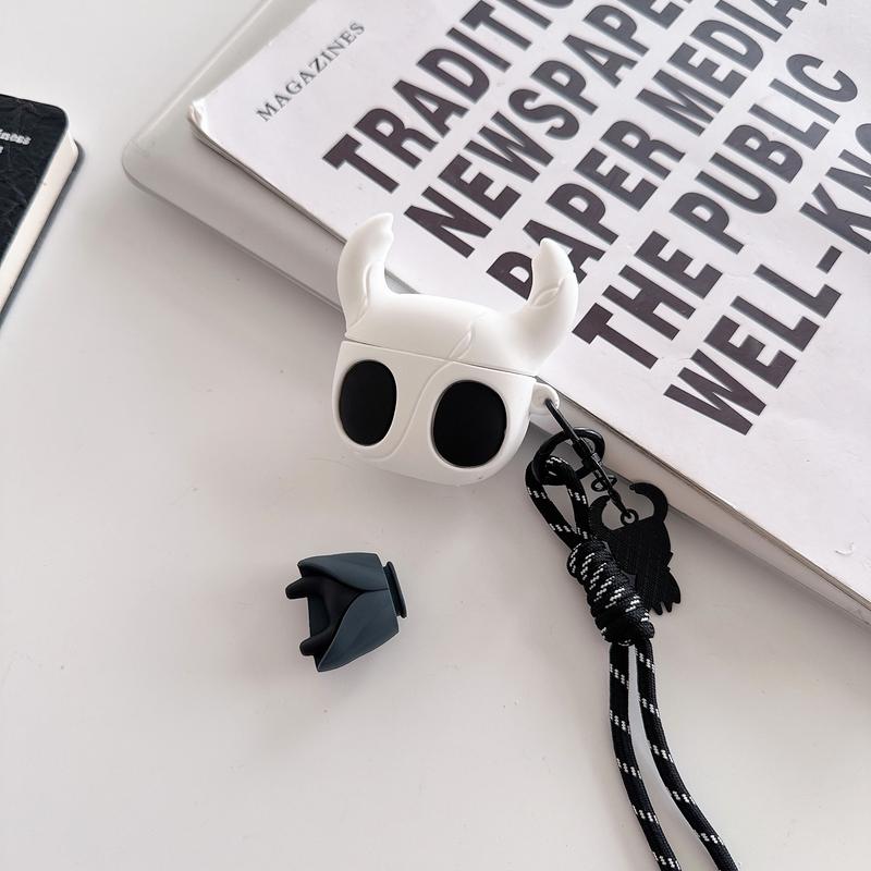 1 piece of The Hollow Knight headphone case,Detachable body，Cute wireless Bluetooth earphone case, drop resistant, durable and stylish accessory, suitable for AirPods pro3/1/2/3/4/pro/pro2(Different models may have different shapes)