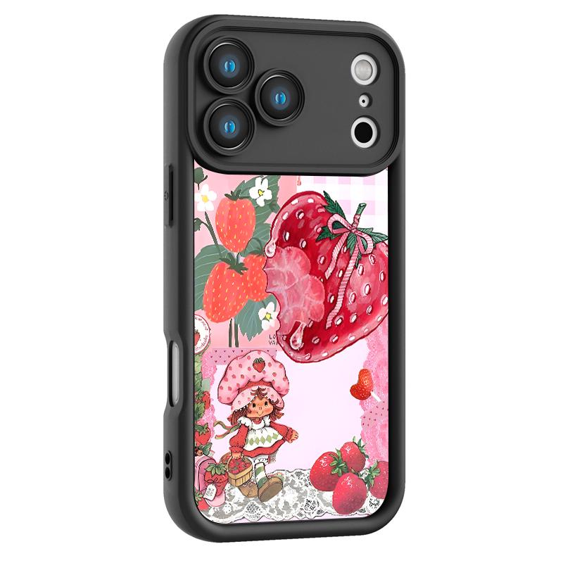 Strawberry Shortcake Pattern Phone Case, Soft Silicone, Fully Protected and Shockproof For iPhone 17 16 15 Pro Max 14 13 12 11 X Plus Air Pink Girl Mini Strawberry Shortcake Pattern Phone Case, Soft Silicone, Fully Protected and Shockproof For iPhone 17 16 15 Pro Max 14 13 12 11 X Plus Air Pink Girl Mini