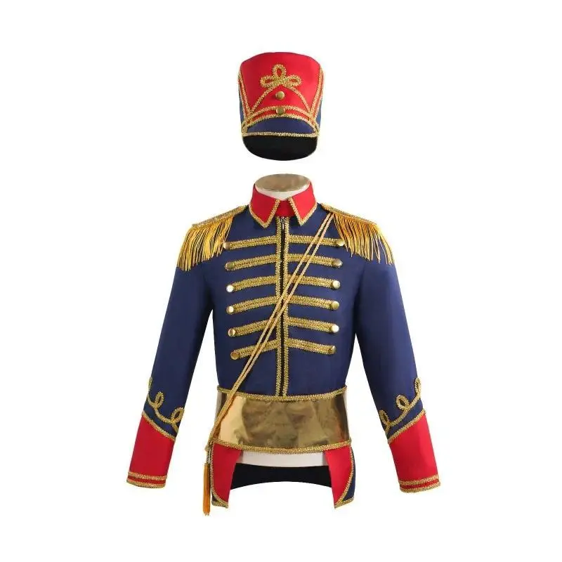 Medieval Royal Military Cosplay Uniform Coat Colonial Tuxedo Halloween Masquerade Court Jacket Adult Men Nutcracker Costumes