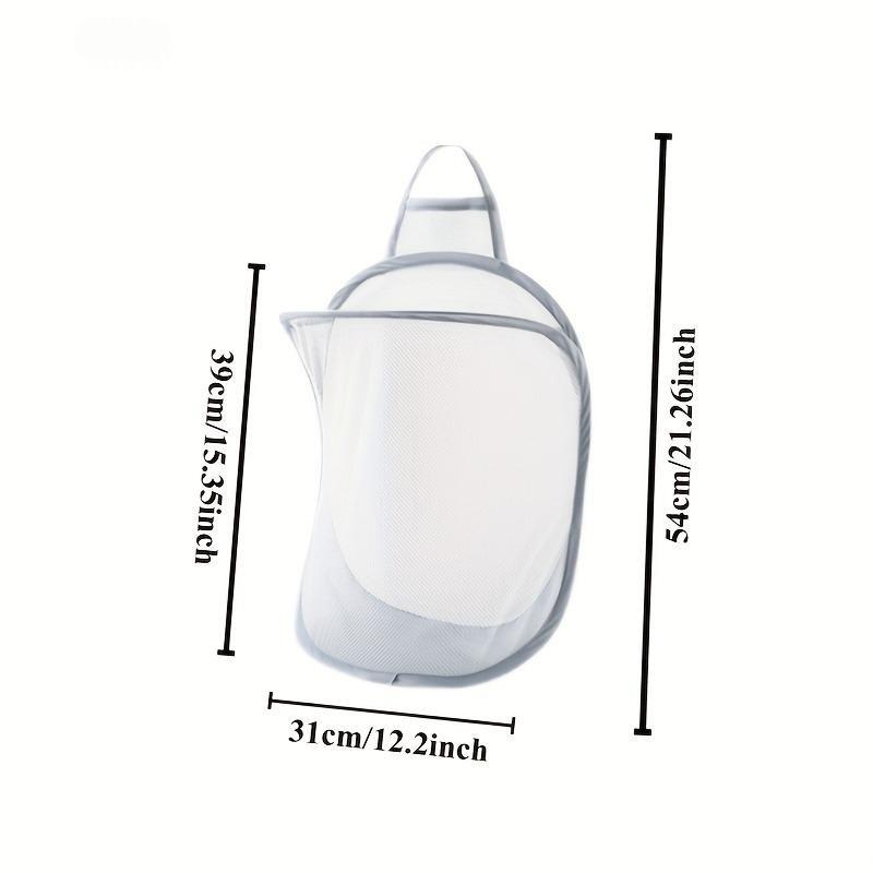 1pc Foldable Laundry Basket, Bathroom Clothes Storage Hanging Bag, Household Wall Mounted Dirty Clothes Basket, Dirty Clothes Storage Basket For Bathroom Bedroom Living Room Dorm, Home Organization And Storage Supplies