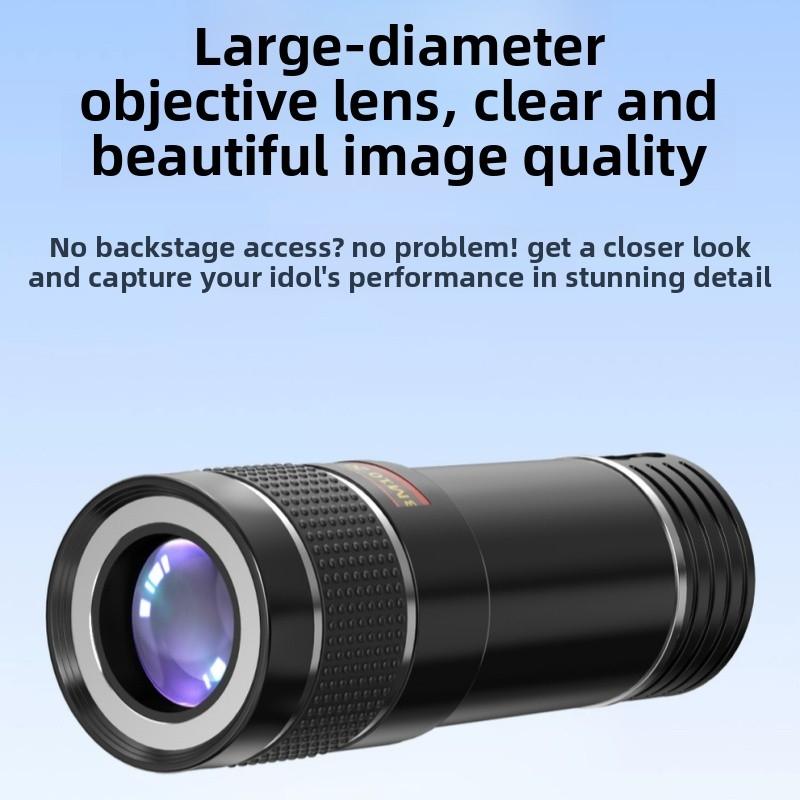 20x Zoom Phone Lens, Concert Photography Tool, External Telescope Camera, Music Festival Phone Lens, Long Range Shooting Accessory