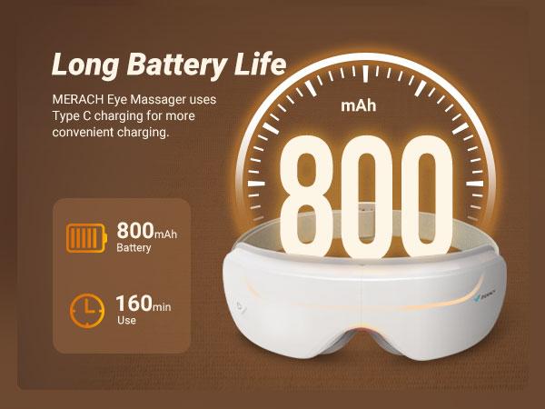 MERACH Eye Massager with Heat Compression and Bluetooth Music Eye Care Device Smart EyeMask for Relax Birthday Gifts Comfort