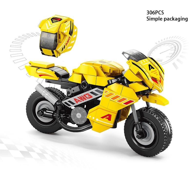 Classic Motorcycle Building Block Set for Kids and Adults, Creative Construction Toy, Perfect Gift for Motorcycle Enthusiasts