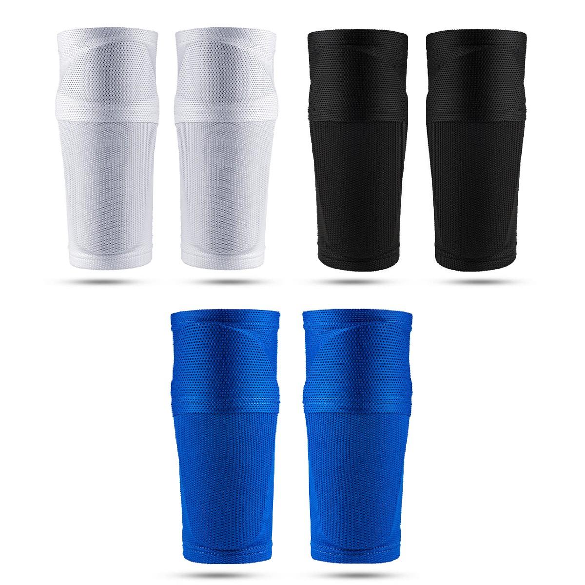 Football Shin Guards Sleeve Set, High Elastic Fit, Breathable Mesh Fabric, Quick Sweat Wicking, Comfortable for Long Training Sessions