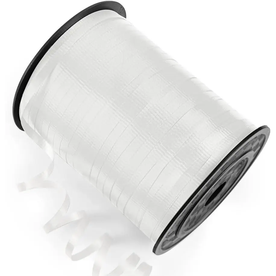 600 Yards Curling Ribbon White, 1/5" Wide Crimped White Curling Ribbons - Perfect for Gift Box Wrapping, Florist Flowers, Birthday Party Decorations, Balloon String