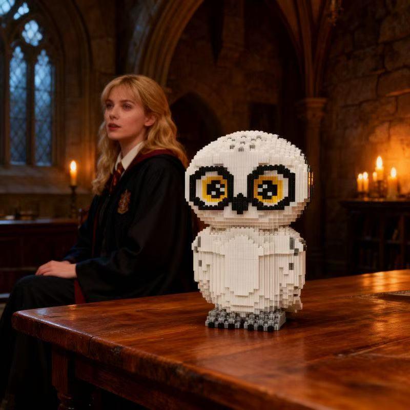 Owl 3D Puzzle Building Blocks, Creative Decorative Item, Perfect Gift for Birthdays, Halloween, Valentine's Day, Christmas, Unisex