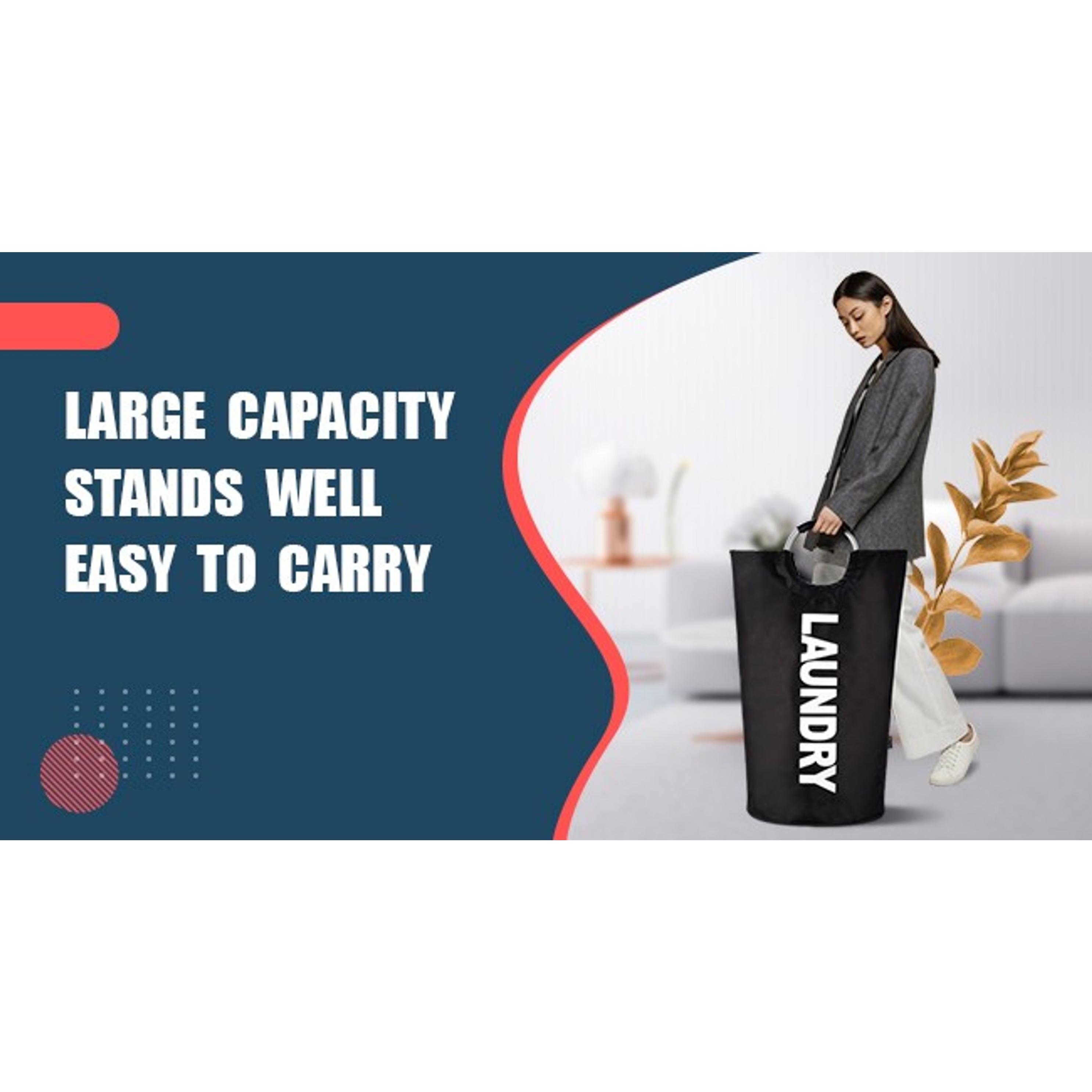90L Waterproof Collapsible Laundry Basket with Padded Handles, 13 Colors, Easy Storage Laundry HamperGift
