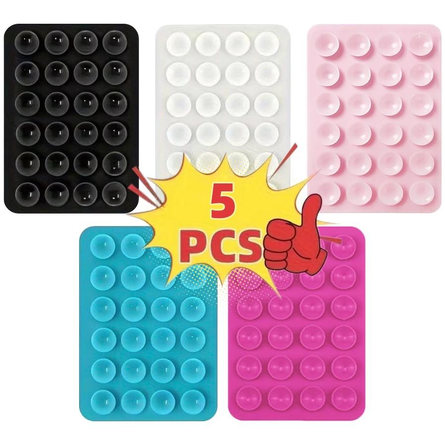 5pcs Suction Cup Phone Holder, Adhesive Mount for Most Phones, Universal Phone Ring Stand, Ideal for Selfies and Videos, Multiple Colors Available