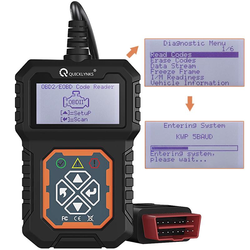 QUICKLYNKS-Car Full OBD2 EOBD Scanner Auto Engine System Diagnostic Tools  Automotive Professional Code Reader Fuel Vehicle