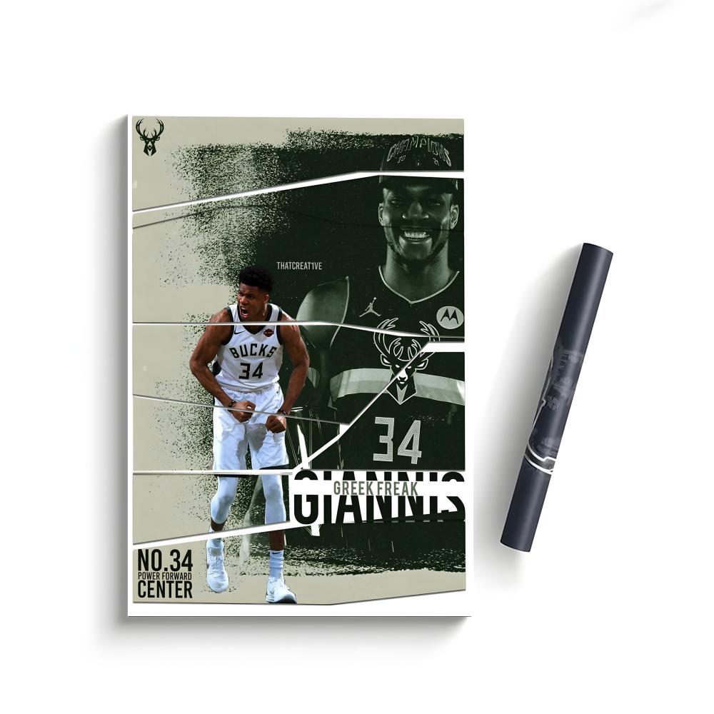 Giannis Antetokounmpo Poster Bedroom Home Decor Art Poster Perfect Gift for Family and Friends