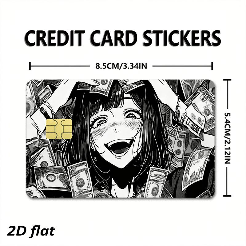 1 Credit Card Sticker, 2D Gorgeous and Exquisite Pattern, Debit Card Skin, Fun Bank Card Skin, Small Holiday Gift, Frosted Texture with a Comfortable Feel, Skin Suitable for Small Chip Cards