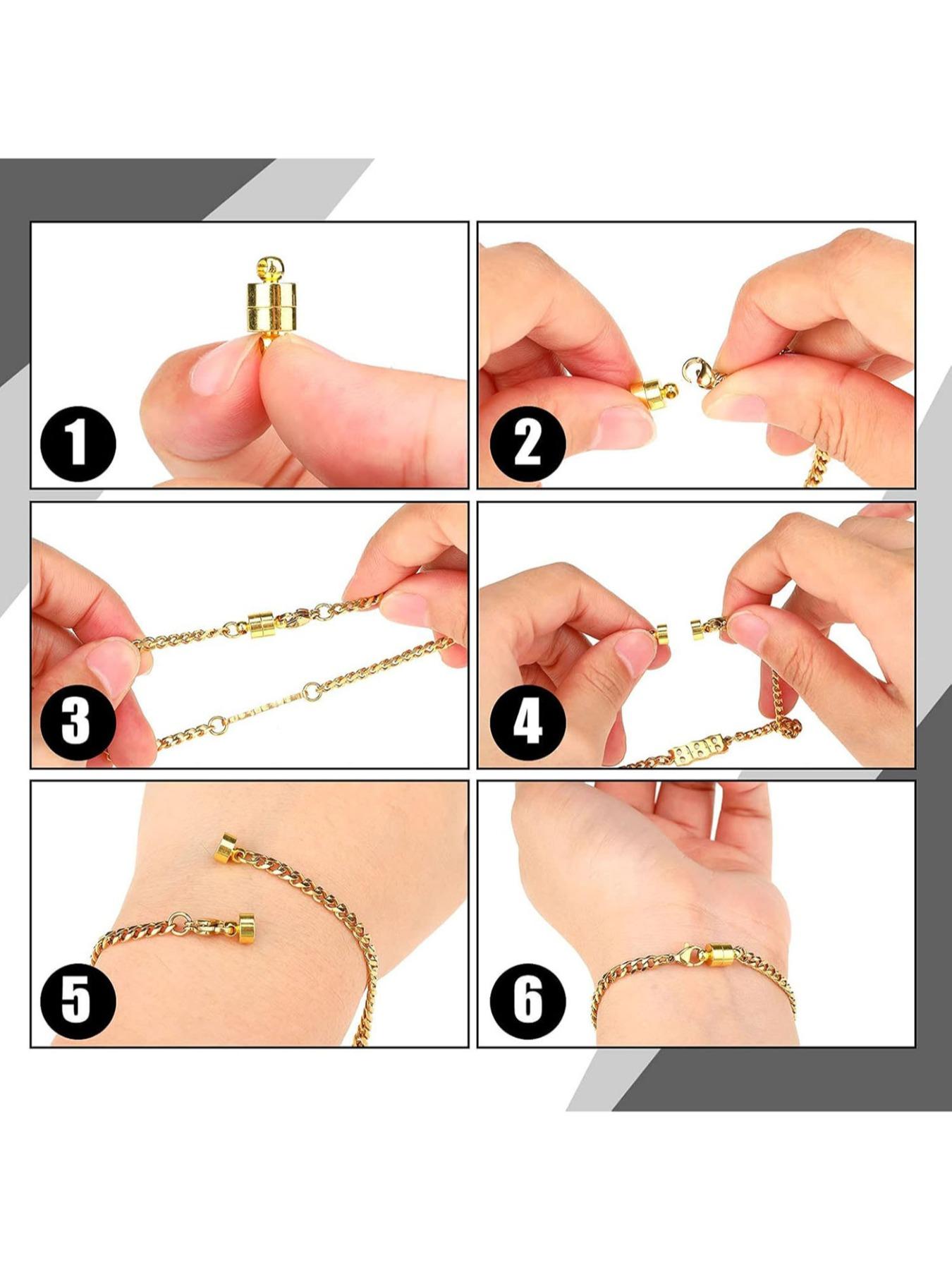 Magnetic Clasps Set for Jewelry Making, Magnetic Converter & Extender Clips, Ideal for DIY Bracelets Necklaces, Enhance Your Craft Projects