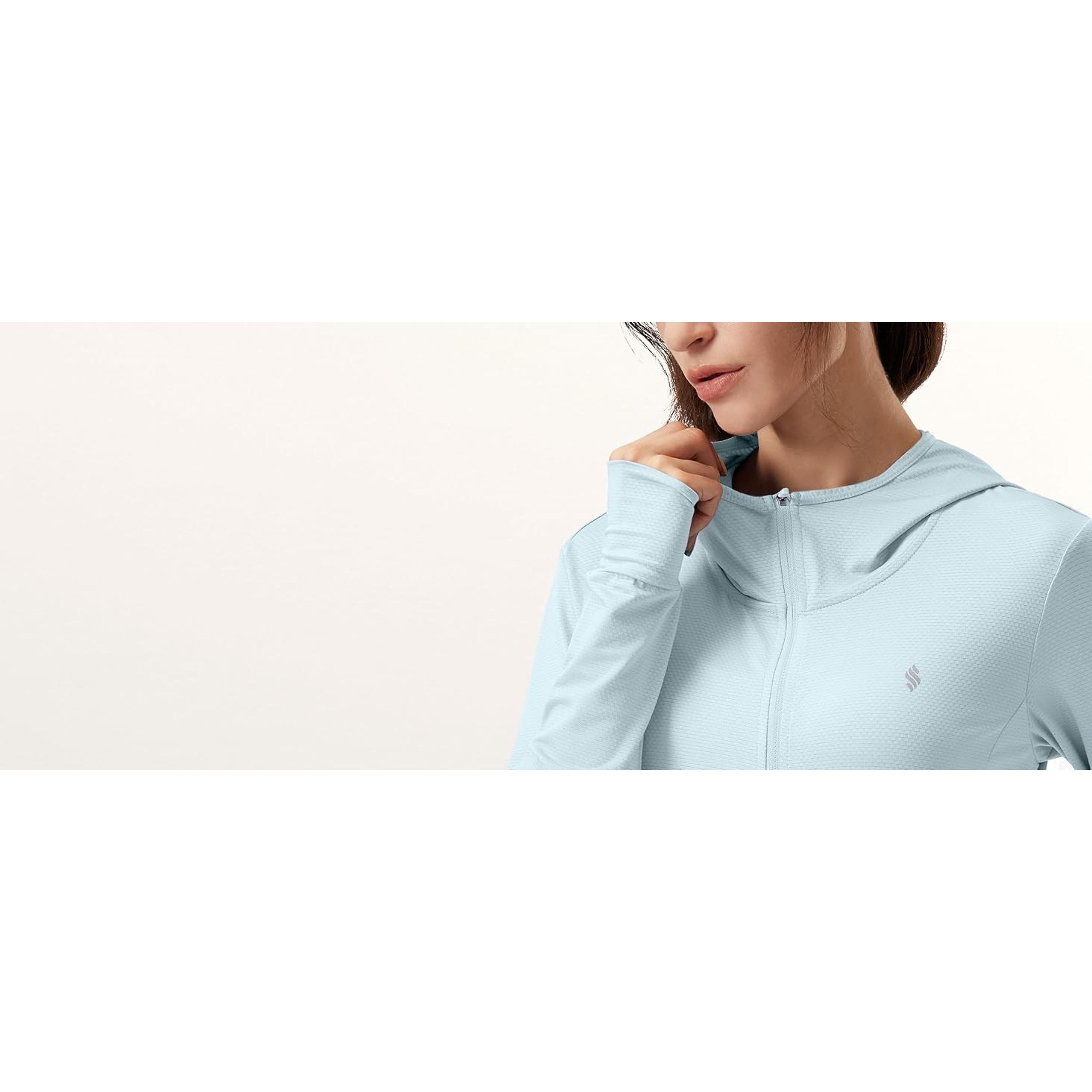 Women's UPF 50+ Sun Protection Hoodie Jacket Lightweight Long Sleeve Hiking Shirt with Pocket for OutdoorGift