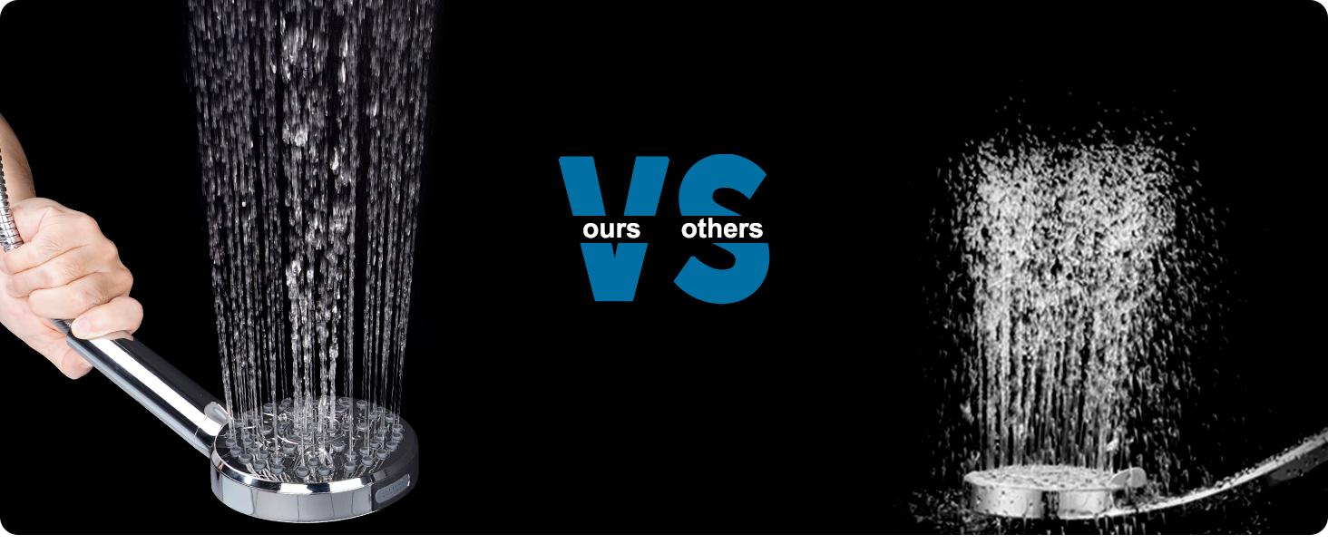 Hibbent Upgraded 5-spray 13'' Shower Head, High Pressure Rainfall Shower Head, Dual Showerhead Combo with 10-mode Handheld Spray, 12'' Adjustable Extension Arm, 71'' Hose, Showerhead Holder, Chrome